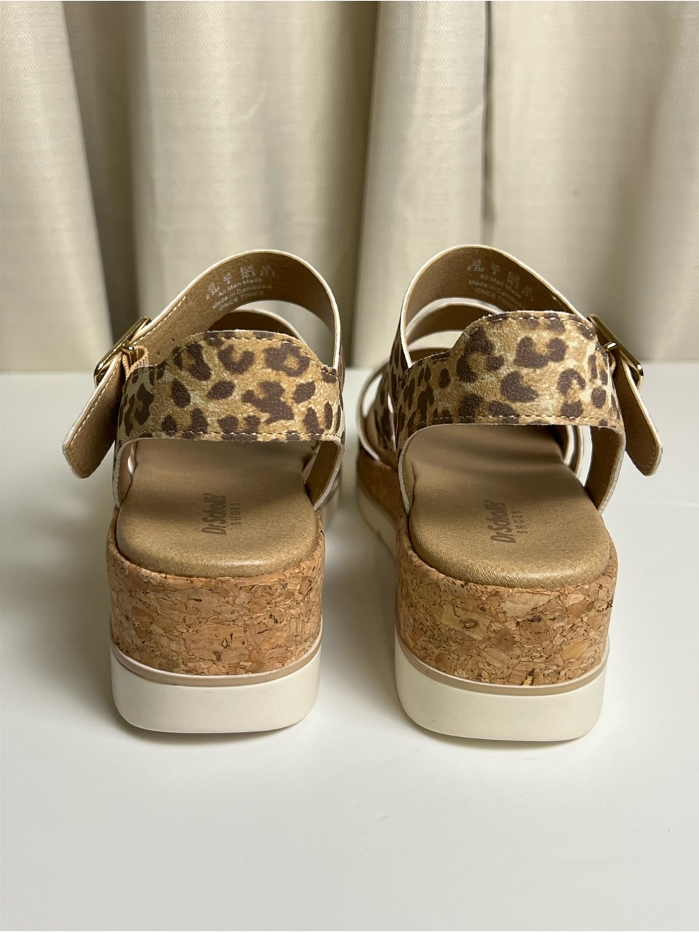 DR. SCHOLL’S Once Twice Leopard Print Platform Cork Sandals-NWOB - Picture 10 of 14